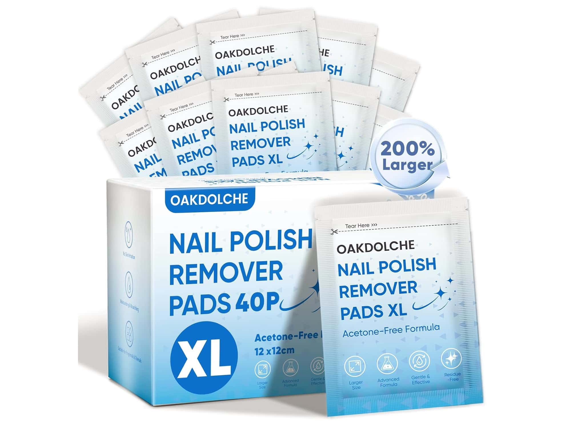 Acetone-Free Nail Polish Remover Wipes